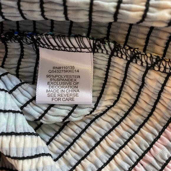 Beautees Girls Rainbow Colors Stretch Short Sleeve Top-L - Picture 6 of 7